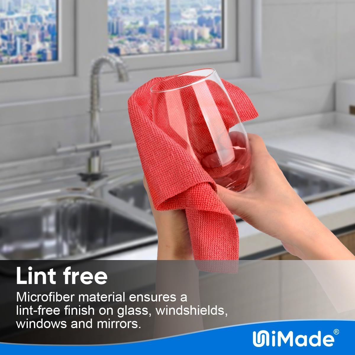 Shop Towel Rag, 200 Pack Reusable Rags Bulk Microfiber Cleaning Cloth Lint Free Towels for Car Kitchen Automotive Bar Mechanic Restaurant Garage, 11.5"x 11.5", Red