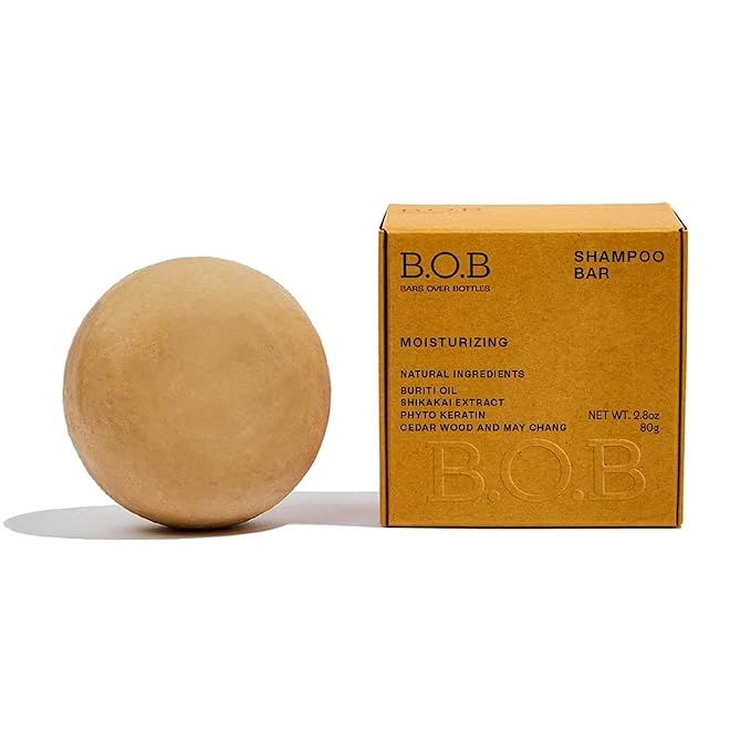 Moisturizing Shampoo Bar for Curly Hair (6.7oz) | Solid Sulfate-Free Shampoo for Waves & Curls | Vegan, Eco-Friendly, Plastic-Free | Made in Brazil