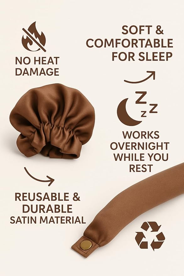 Heatless Hair Curling Set | No Heat Silk Curling Headband for Overnight Curls | Soft Hair Roller for Frizz-Free Waves – Ideal for All Hair Types