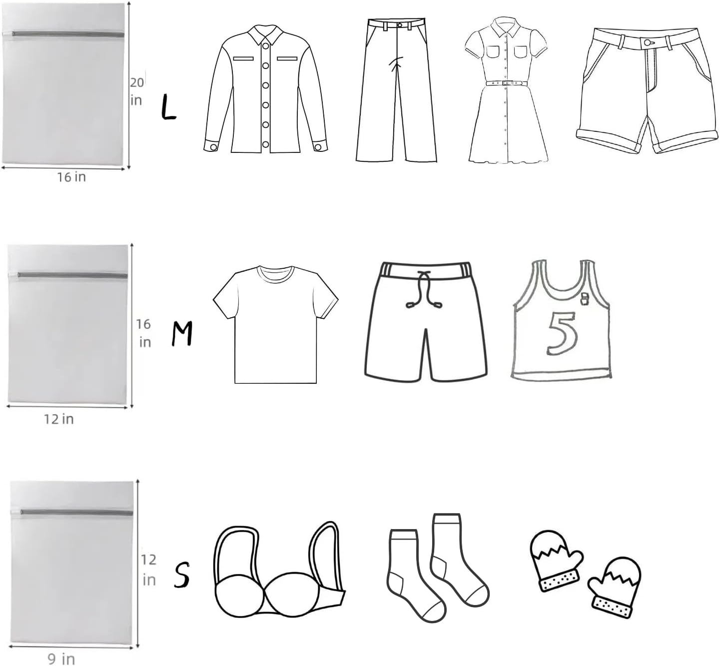 10 Pcs Lingerie Bags for Washing Delicates(3L 3M 3S Bra Bag) Mesh Laundry Bags for Washing Machine Wash Bag for Bra Socks Underwear Baby Clothes