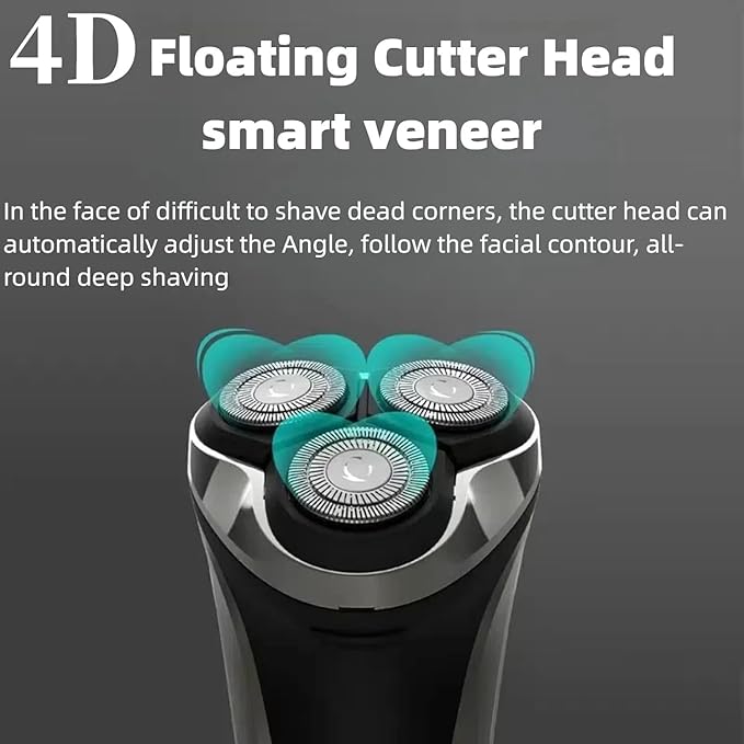 Snapbuy Electric Razor for Men, Snapbuy Electric Razor Pro of Father, 4D Floating Head Rotary Shaver,2025 New Electri c Shaver with LCD Display & Quiet Motor, IPX7 Waterproof (Blue)