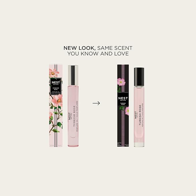 NEST New York Turkish Rose Perfume Oil (Rollerball, 6 mL) & Body Mist (125 mL) - Vegan & Cruelty Free