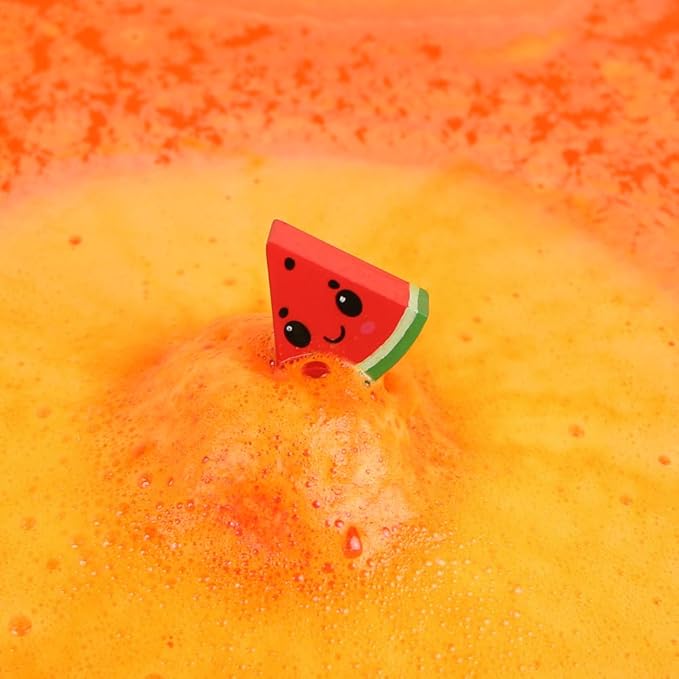 Large Fruity Surprise Bath Bomb, The Bath Bomb Contains 1 of 6 Surprise Fruit Toys to Collect, Bath Bombs Gift for Children with Surprise Inside, Collectable Gifts for Girls & Boys