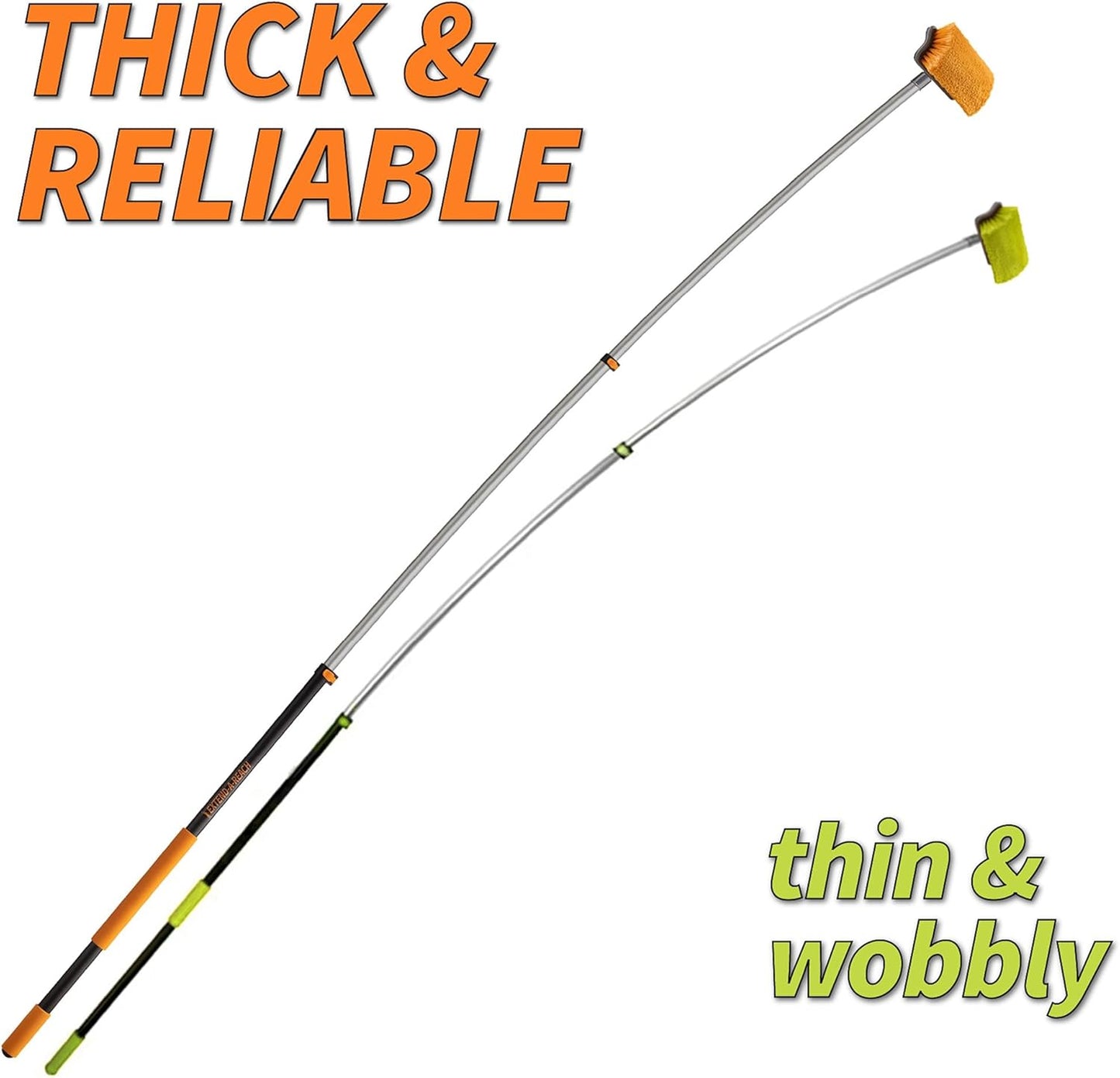 30 Foot High Reach Telescoping Duster Kit and Vinyl Siding Brushes with 5-24 ft Extension Pole // High Ceiling Cleaning and Window Washing kit // Exterior & Interior House and Gutter Cleaning Brush