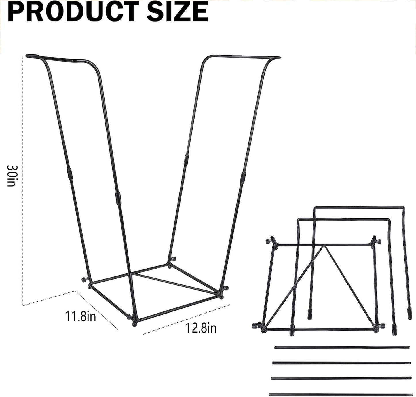 Metal Trash Bag Holder - Garbage Bag Holder Frame Holds 30-45 Gallon Bags-Multi-Use Outdoor Leaf Bag Stand for Yard Camping Garden Lawn Party Supplies (2 Pcs)