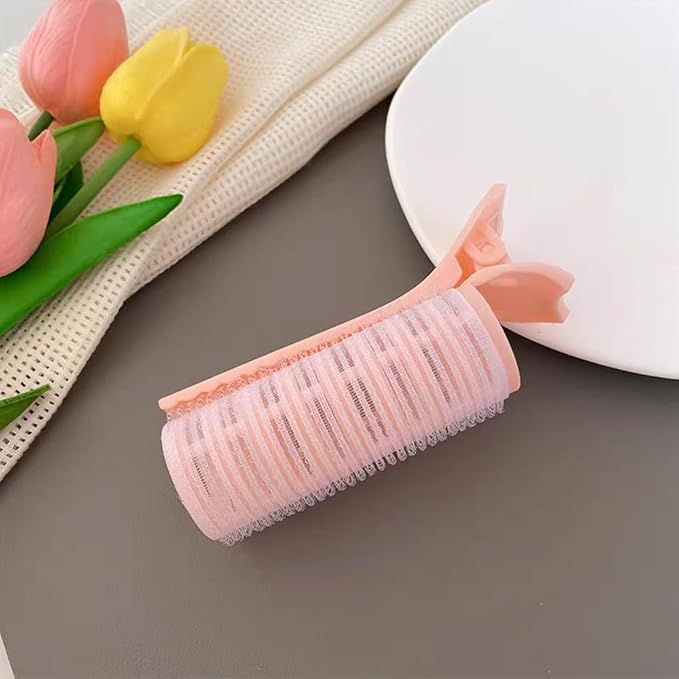 2 in 1 Bangs Hair Rollers with Clip Hair Styling Clips Set,Volumizing Clips Root Lifting,Portable Bangs Curler DIY Volume Clip for Fluffy Hairstyles,4 PCS