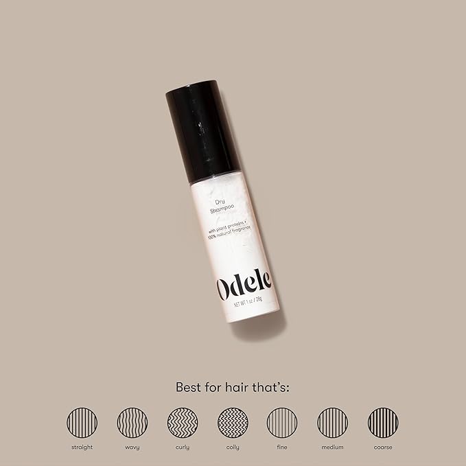 Odele Dry Shampoo, Oil-Absorbing Powder to Revive Volume for All Hair Types & Textures, 1 oz