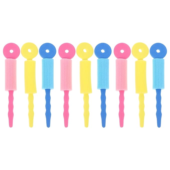 9pcs Hair Sponge Rollers - Soft Foam Waving, Curling and Styling Rollers in Large Size