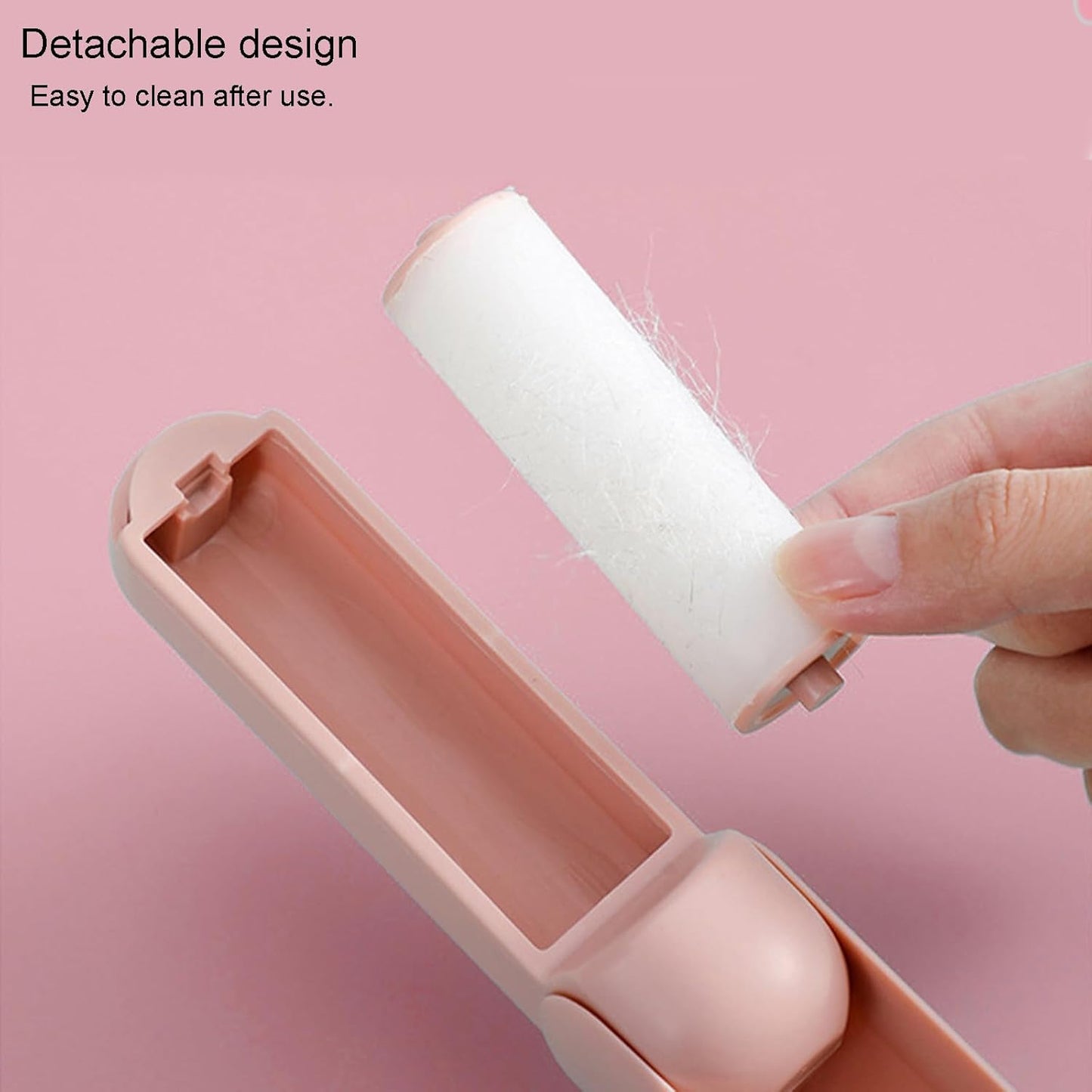 Travel Lint Roller Mini, Cute Bear Resuable Lint Rollers for Pet Hair Extra Sticky, Washable Cat Dog Hair Remover for Cloth, Car, Furniture