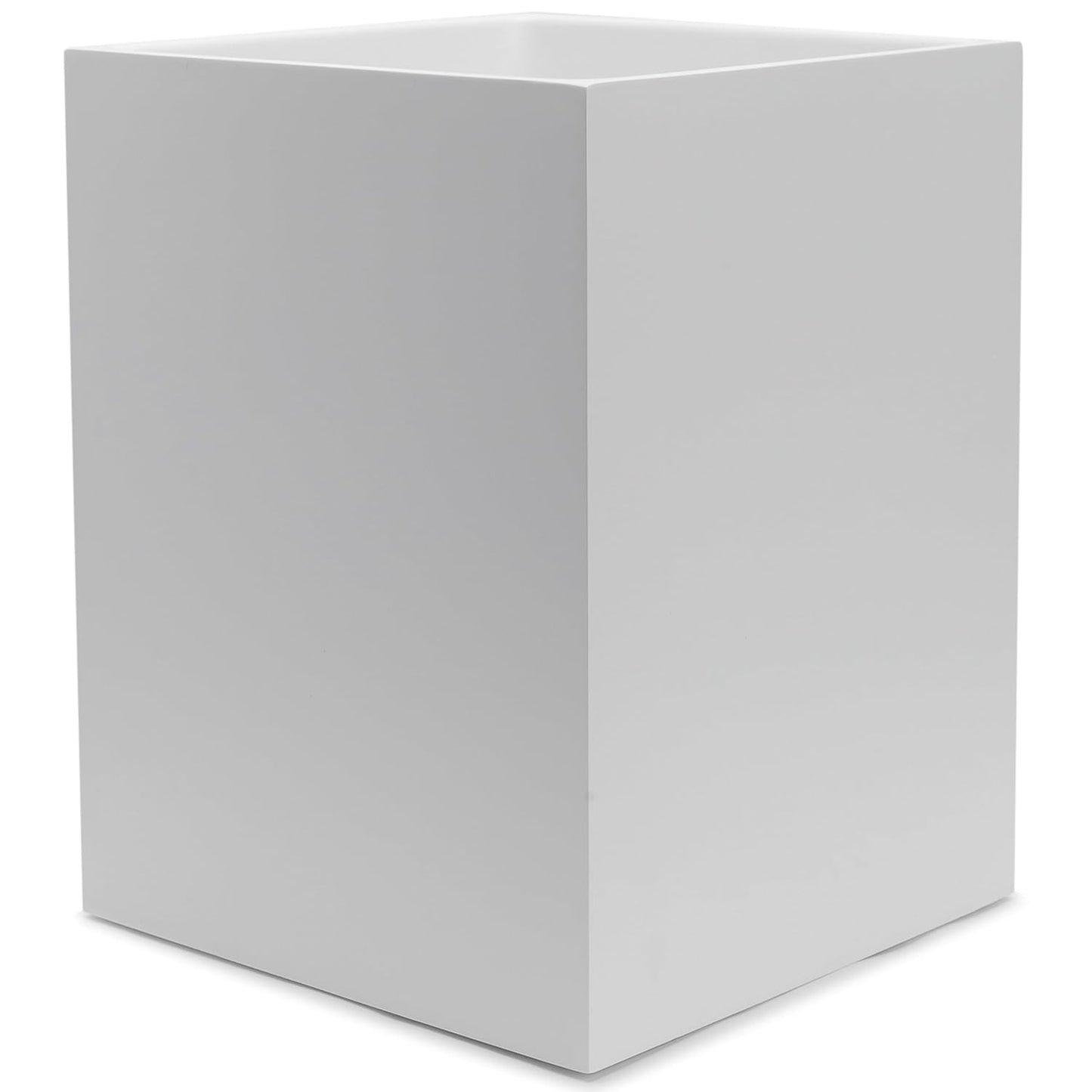 Matte White Square Small Trash Can, 2 Gallons / 7.5L Garbage Can, Waste Basket for Home, Bathrooms, Office, Under Desk, Bedroom, Laundry Room, Kitchen, Kids Room, and Dorm