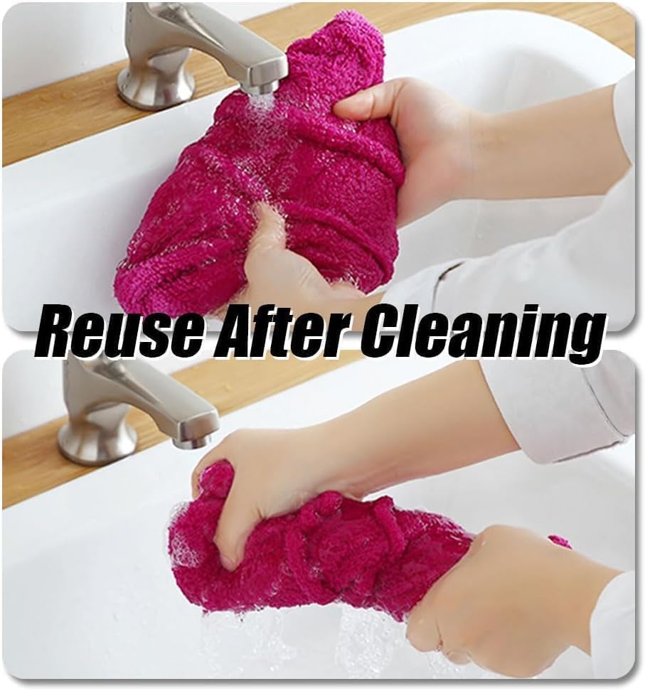 Icexeco Lazy Broom Cover Cloth, Multifunctional Lazy Brooms Cover, Washable Reusable Microfiber Broom Sweeping Refill, Wet & Dry Dual Use, Washable Mop Covers (4PCS-Multicolor)