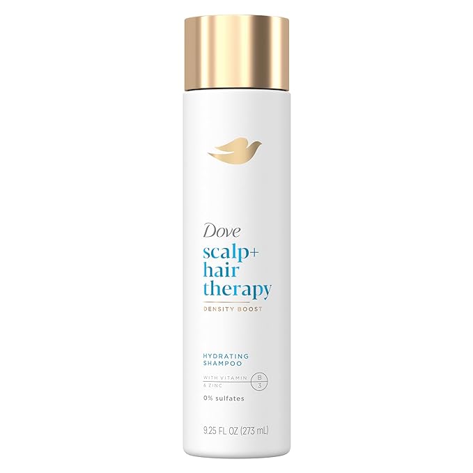 Dove Density Boost Hydrating Shampoo Scalp + Hair Therapy for Gentle Cleansing, with Vitamin B3, Zinc and 0% sulfates, 9.25 oz