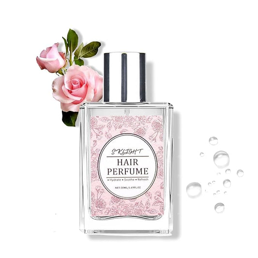 Hair Perfume for Women Long Lasting, Deodorizing Rose Perfume Oil Parfum for Women, Body & Hair Care Mist Fragrance Spray, Alcohol Free & Nourish Freshen Hair, Body & Pillows for All Hair Type, 50mL