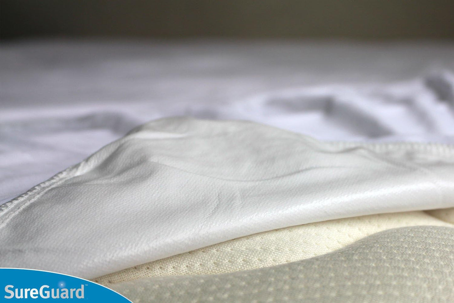 SureGuard California King Mattress Protector - 100% Waterproof, Hypoallergenic - Premium Fitted Cotton Terry Cover White