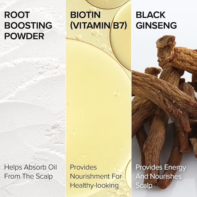 I DEW CARE Biotin Clarifying Dry Shampoo - Tap Secret Original Trio Set | Strengthening & Volumizing, Powder Type, Refillable, Travel size, Non-aerosol, Brunette, Korean Ginseng, 0.26 Oz * 2ea