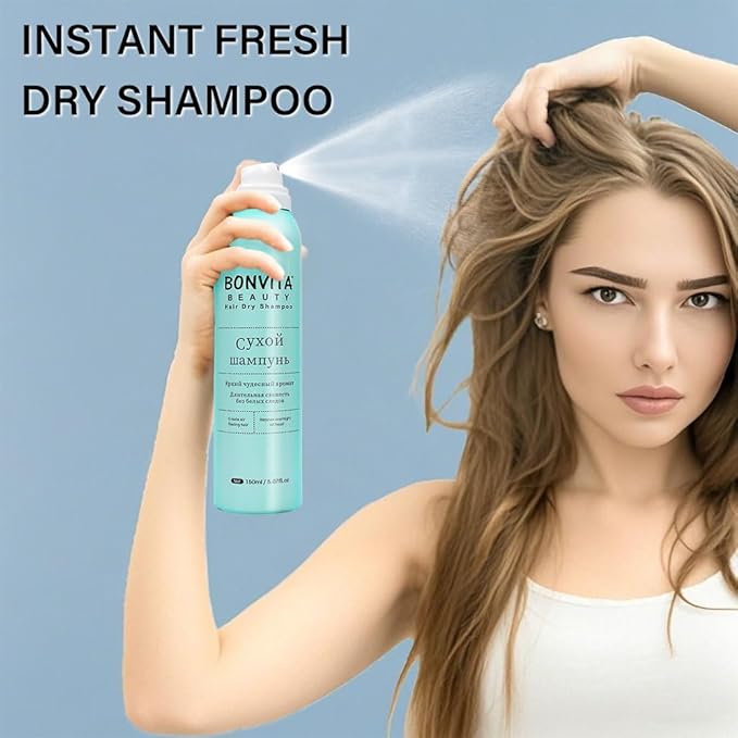 Lezero Fresh Up Dry Shampoo Spray for Women, Instantly Volumizing, Absorbs Excess Hair Oil, Refreshing and Non-Greasy, Eliminate Odors, No White Residue, 5.07 fl oz