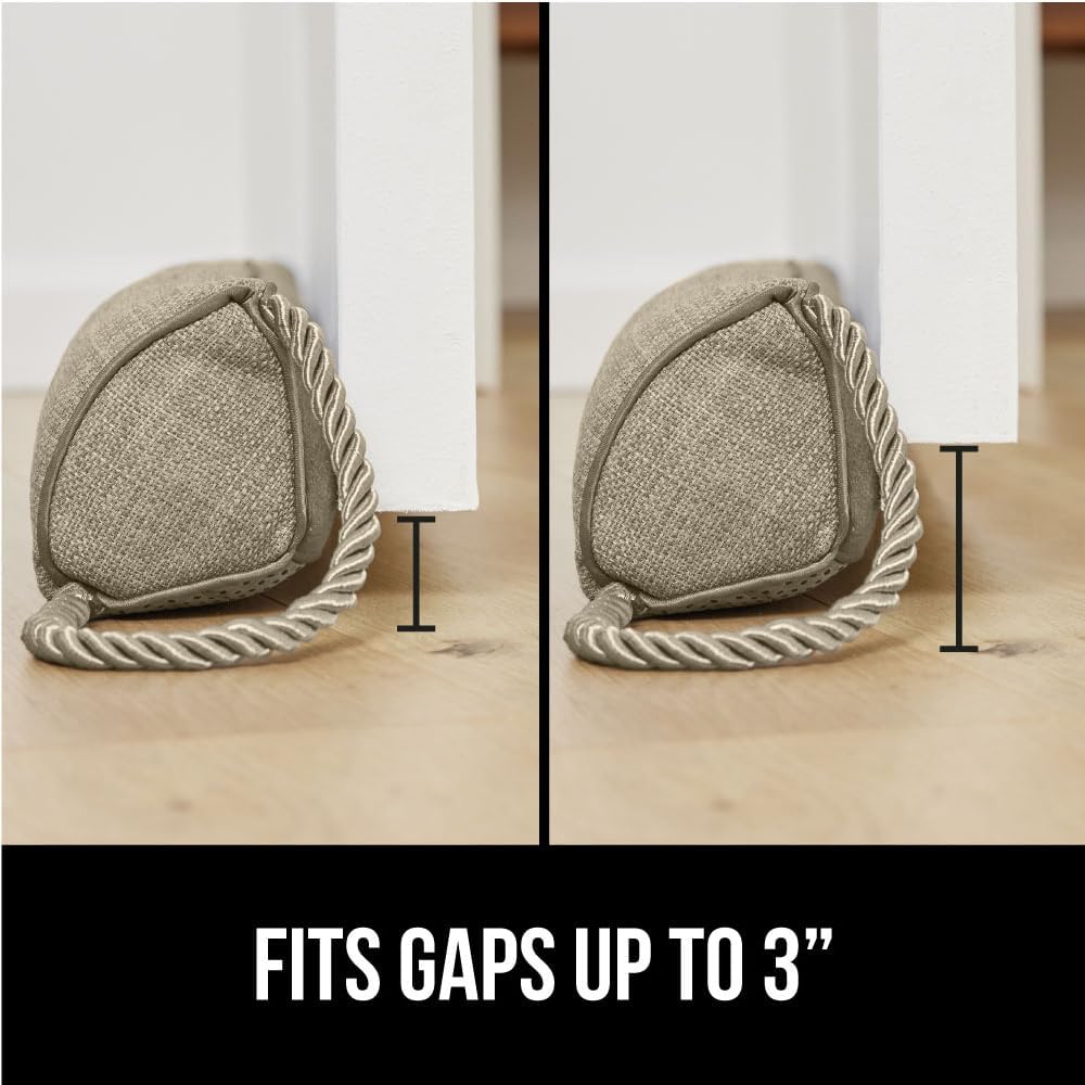 GORILLA GRIP Door Draft Stopper for Bottom of Doors, Weather Stripping Seal Blocks Hot Air, Noise, Bugs, Keeps Cold AC in, Sound Proofing Easy Install Gap Filler, Home Essentials, 36 Inch, Beige