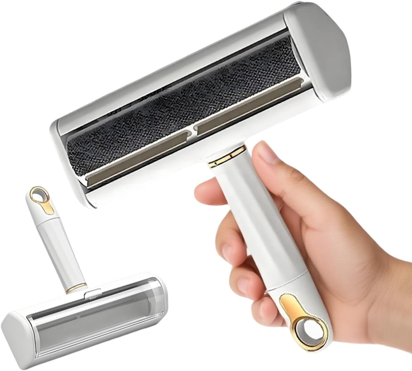 Pet Hair Remover Lint Roller - Washable Reusable, Static Adsorption for Cat Dog Hair Removal On Furniture, Sofas, Bedding, Carpets，Pet Hair Removal Tool，Dog Hair Remover，Lint Remover(White)