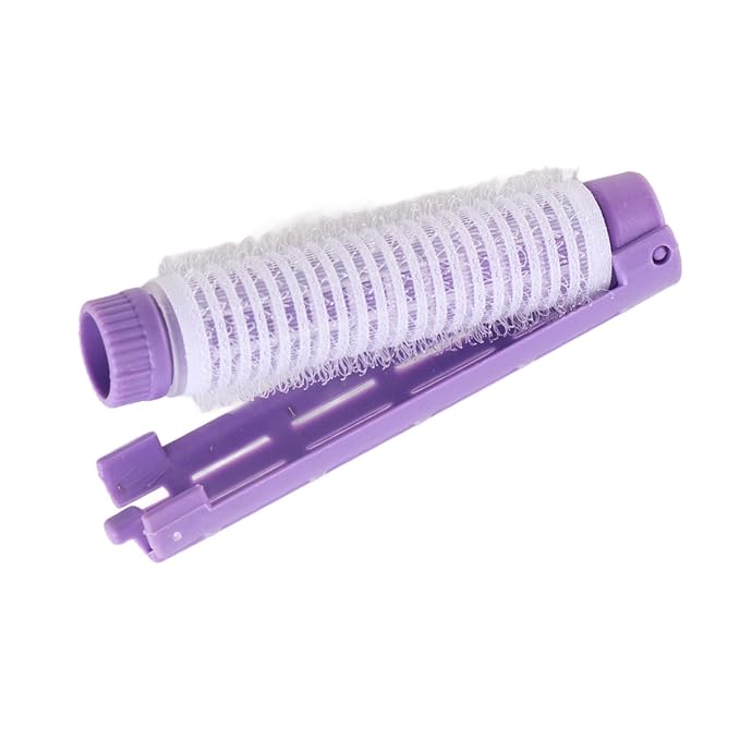Fluffy Korean Perming Rod Rollers, 20pcs Hair Curling and Styling Kit for DIY Root Perm (Purple)