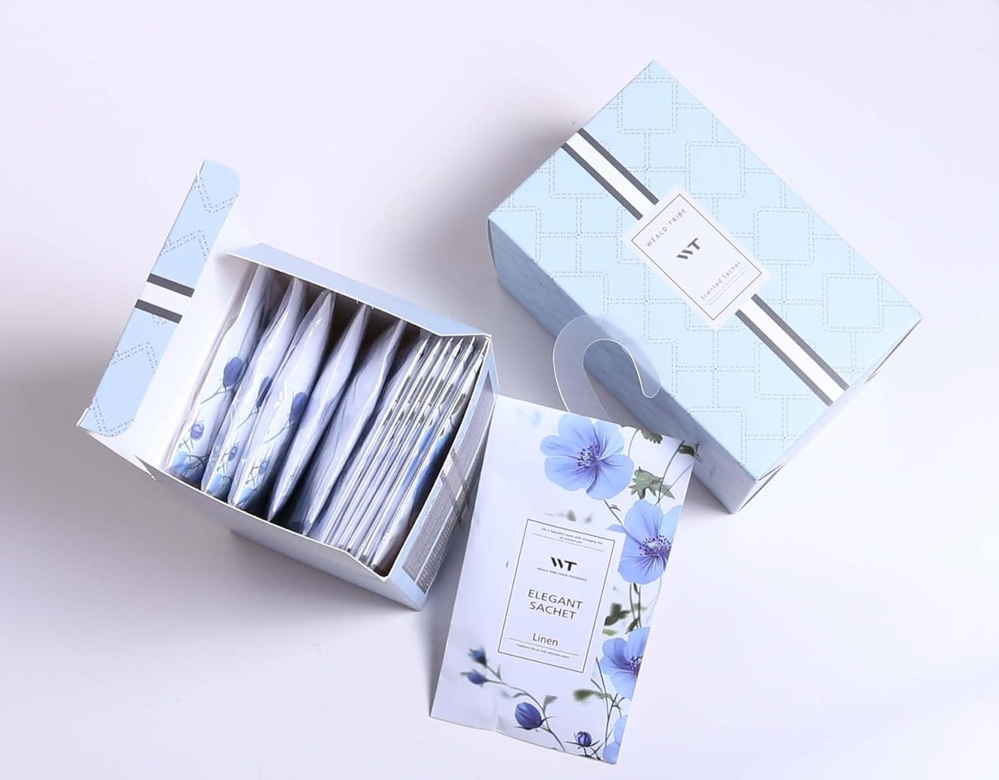 WEALD TRIBE 12 Packs Large-Bag Fresh Linen Scented Sachets for Closet and Drawer Deodorizer Home Fragrance | Air Freshener Long Lasting Large Sachets Bags Hanging