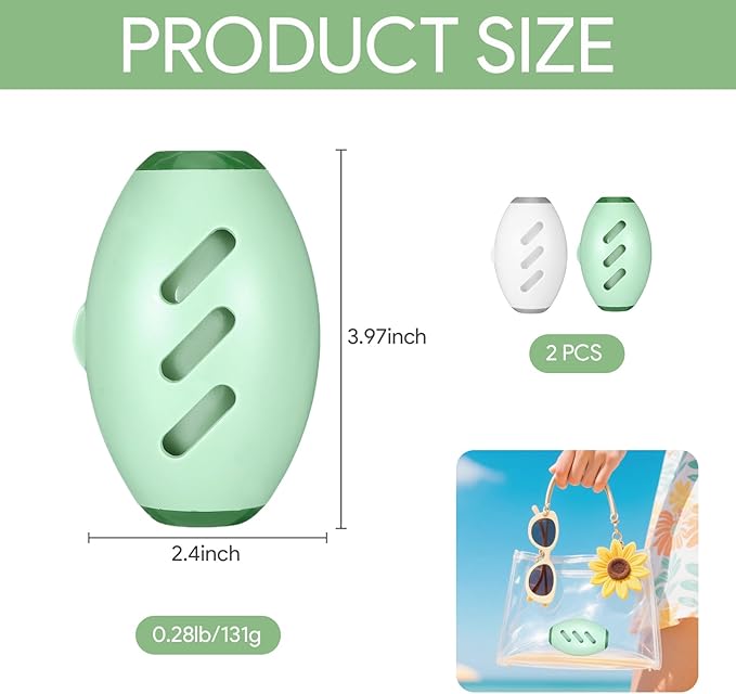 2 PCS Reusable Lint Rollers for Pet Hair Extra Sticky, Mini Portable Travel Lint Roller, Washable, Super-Sticky Gel Balls for Dust, Debris, and Hair(Green,White)