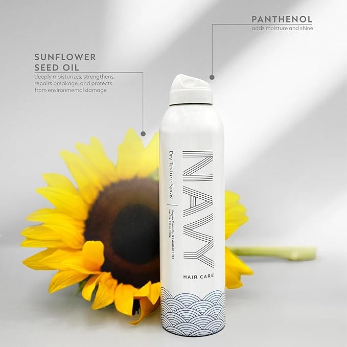 NAVY HAIR CARE Dry Texture Spray + Sailor Talk Dry Shampoo for Oily Hair | Achieve Fuller Looking Hair + Infused with Argan Oil to Prevent Hair Breakage | 7 oz each