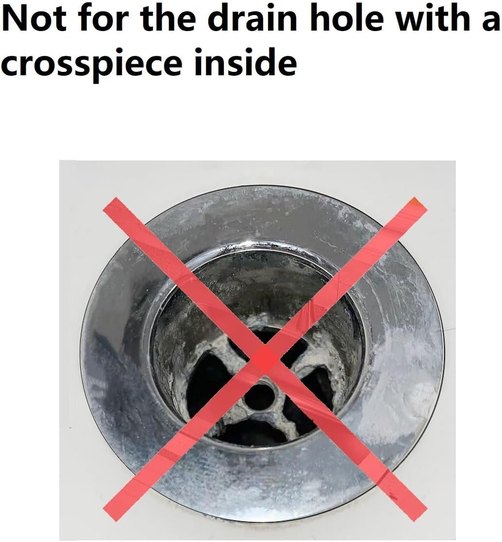 Hair Catcher Shower Drain, Bathtub Drain Cover, Deep Stainless Steel Sink Strainer for Bathroom Sink Bathtub Shower Floor Drain, Fit Hole Size from 1.25in to 2.17in(3-Pack)