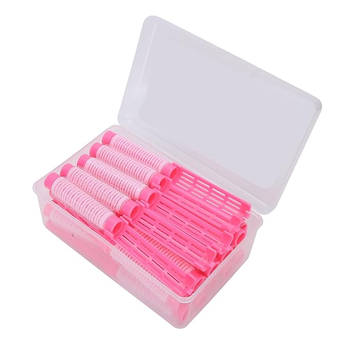 Fluffy Korean Root Perm Rods, 20pcs/set Hair Curling Rollers for Salon or DIY Styling, with Hairdressing Tools Kit (Pink)