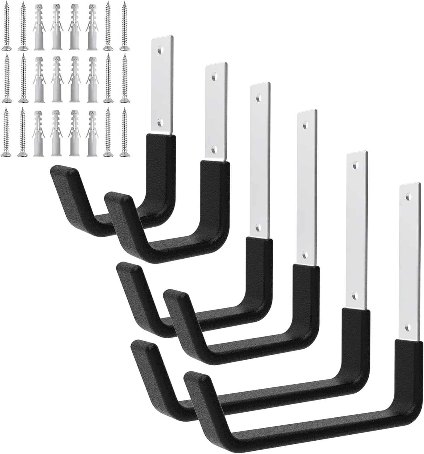 Heavy Duty Utility Hooks for Garage Storage Utility Hooks Wall Mount,Garage Hooks Heavy Duty,Garage Wall Hooks,Hose Holder,Bike Hooks,Ladder Hooks,Leaf Blower Hanger (2S & 2M & 2L)