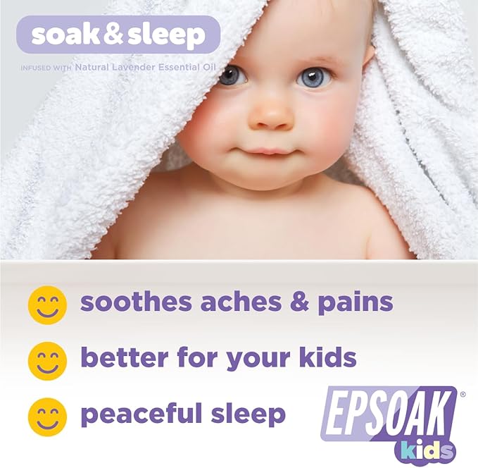 Epsoak Kids Lavender Soak & Sleep Epsom Salt - 2 lb. Bag (Pack of 2)