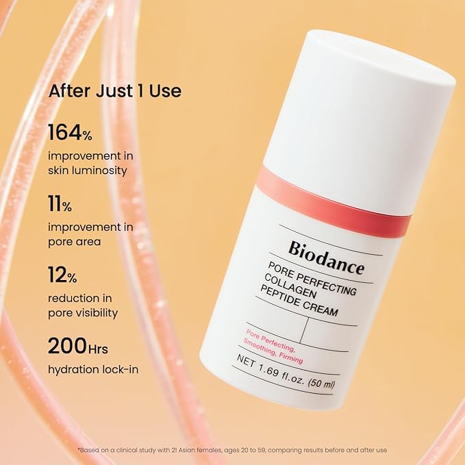 BIODANCE Pore Perfecting Collagen Peptide Cream, Hydrating, Plumping, Pore Care, Firming Facial Moisturizer, Korean Skincare | 1.69 fl.oz, 50ml