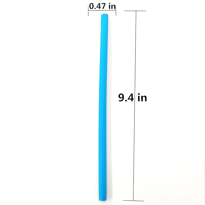 10 Pieces Flexible Curling Rods, Soft Foam No Heat Hair Rollers, Curler for Women with Long and Short Hair (Blue, 0.31 x 9.4in)