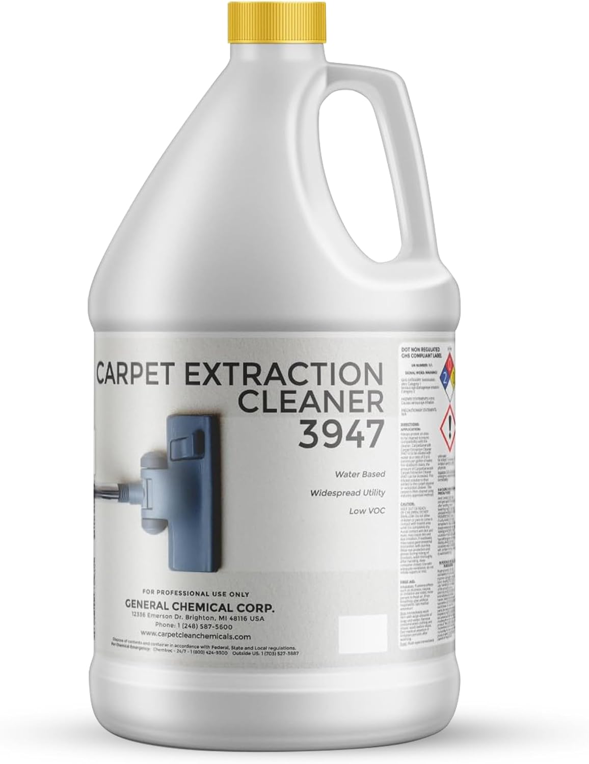 Carpet Extraction Cleaner - Water-Based Professional Deep Clean Carpet Cleaner Solution for Machine - Heavy Duty Stain Remover, Pet-Friendly, Ideal for Residential & Commercial Use