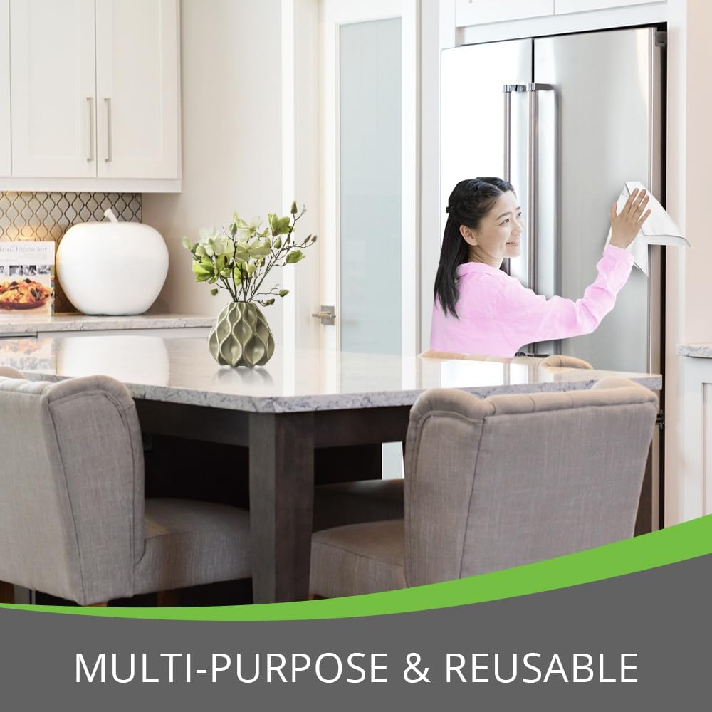 Microfiber Magic Streak Free Cleaning Cloth 10 Pack Clean Any Surface with Just Water Eco Friendly Perfect for Window, Mirror, Glass, Kitchen, Counters, Appliances, Car, Cycle, TV Screen