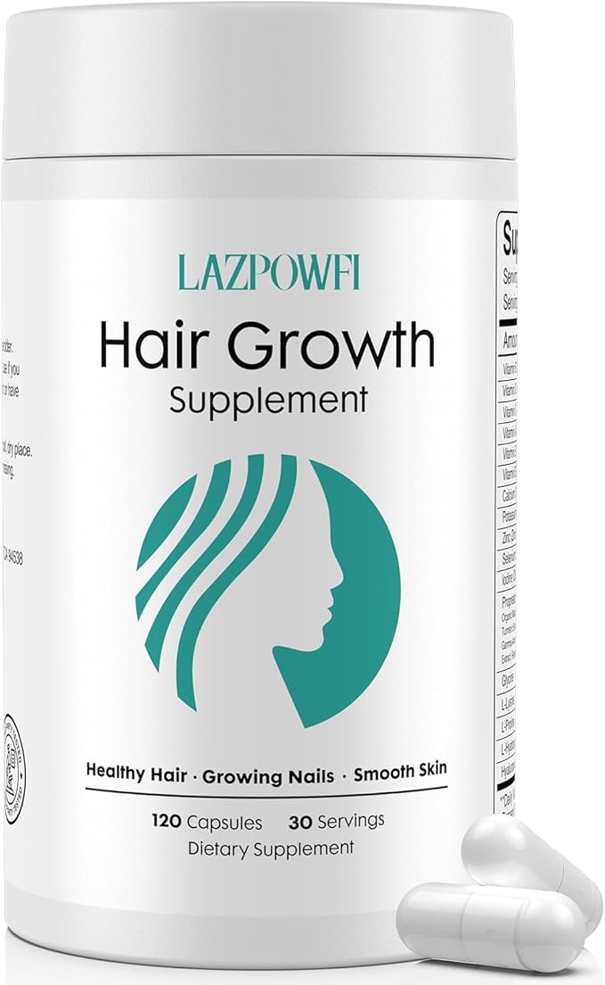 Hair Growth Products, Biotin 10000mcg, 30-in-1 with Vitamin A, B3, C, D, E, Calcium, Hair Growth Supplement, Supports Hair & Nails Natural Growth Vitamins, for Women & Men - 30 Servings