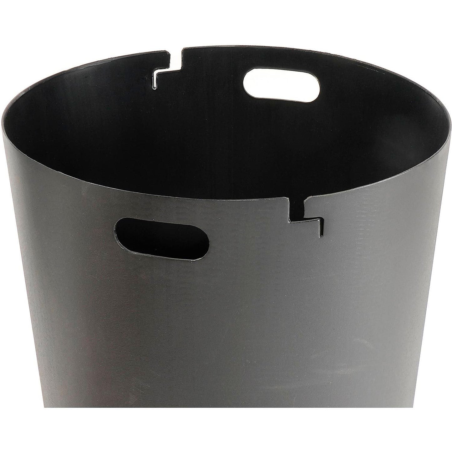 Global Industrial 36 Gallon Outdoor Slatted Steel Round Trash Can with Flat Lid, Plastic Liner & Anchor Kit Included, 28" W x 36" H, Commercial & Industrial Trash Can, Green