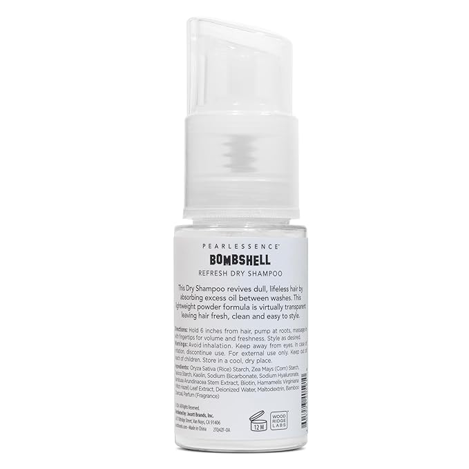 Pearlessence Bombshell Refresh Dry Shampoo Powder | Tropical Mango | Lightweight Formula, Absorbs Oil, Adds Volume & Freshness Between Washes (2.1 Oz)