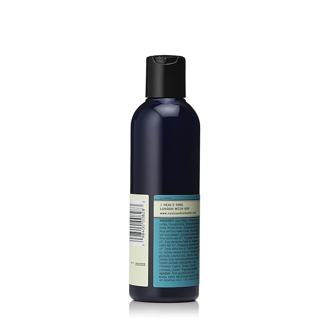 Neal's Yard Rose Shampoo for Dry & Damaged Hair, Featuring Rosehip Oil, Replenishes Vibrancy & Shine, Vegan Approved, Cruelty-Free, 200mL
