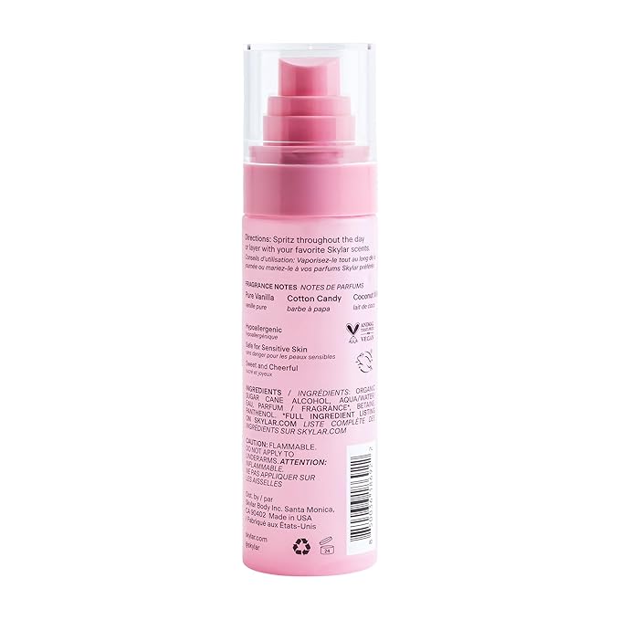 Skylar Boardwalk Delight Hair & Body Mist | Hypoallergenic & Clean Fragrance | Vegan, Cruelty Free, and Safe For Sensitive Skin | 80 ML, 2.7 Fl Oz