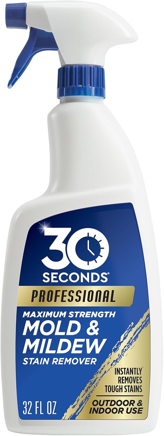 30 SECONDS Pro Mold and Mildew Stain Remover | Scrub Free | Brighter Results Instantly | Ready To Use | 32 Fl. Oz.