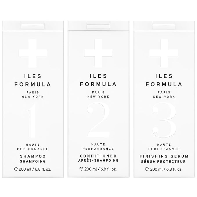 ILES FORMULA Signature Collection Deep Repair Shampoo & Conditioner w/Finishing Serum Blow Dry Cream for Dry, Damaged, Frizzy Hair - Hydrating Hair Care for Less Breakage & Healthy Hair Growth