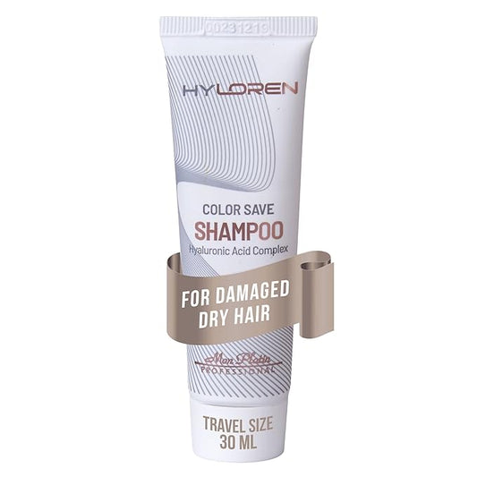 HYLOREN Color Save Hair Shampoo with Hyaluronic Acid for Color Treated Hair, Shampoo for Damaged hair, SLS/SLES Free, Hydrating Shampoo, To Prevent Color Fading, 30ml