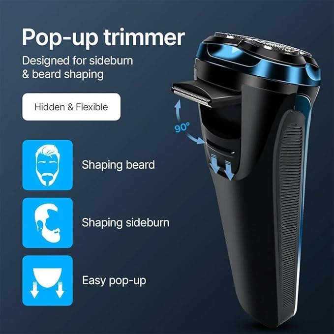 Snapbuy Electric Razor for Men, Snapbuy Electric Razor Pro of Father, 4D Floating Head Rotary Shaver,2025 New Electri c Shaver with LCD Display & Quiet Motor, IPX7 Waterproof (Black)