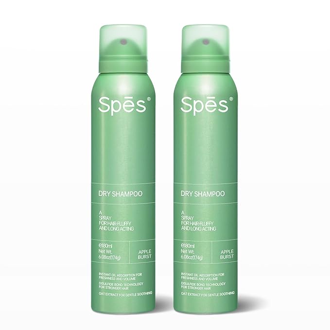 Instantly Fresh Dry Shampoo,No White Residue, Absorbs oils,Refreshing Volumizing Hair Dry Shampoo 6.08 FL.OZ*2,Apple Burst(2-pack)