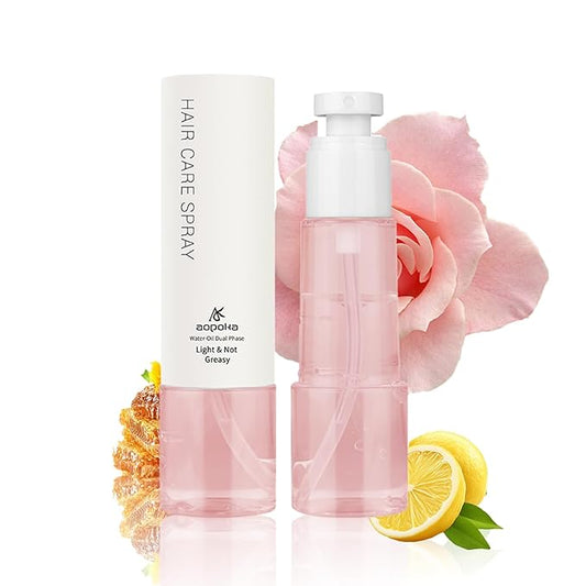 -Women's Hair Perfume, Essential Oil Hydrating Formula with Rose, Long-Lasting Fragrance 50ml Beeswax Enriched Spray for Frizz Control & Shine, 2.4 Fl Oz