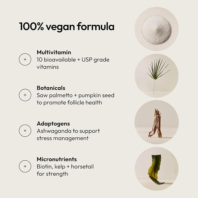 Moon Juice SuperHair Hair Growth Vitamins for Women & Men with Biotin & Saw Palmetto - Clinical Strength Multivitamin Hair Supplement for Healthier, Stronger, Thicker Hair, 120 Capsules - 30 Servings