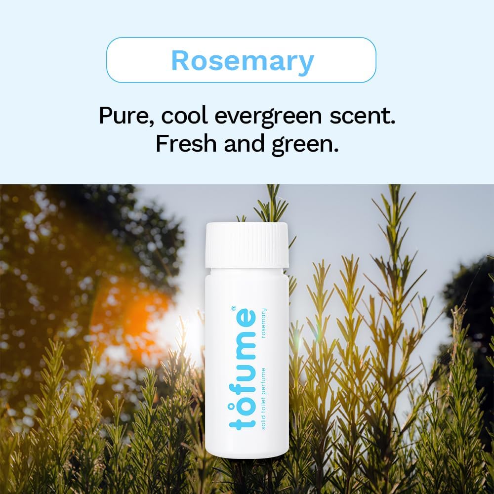 Effervescent Bathroom Air Freshener - Fresh Rosemary - Toilet Deodorizer, Bathroom Odor Eliminator, Toilet Freshener, Flushable Air Freshener Toilet Tablets, 1 Pack (30 Tablets)