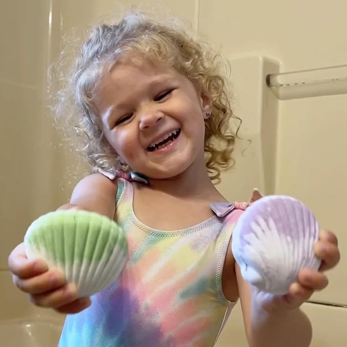 Magic Shell Bath Bomb Gift Set for Kids, 9 Pack Bath Bombs with Little Mermaid for Girls, Organic Bath Bombs with Surprise Inside.