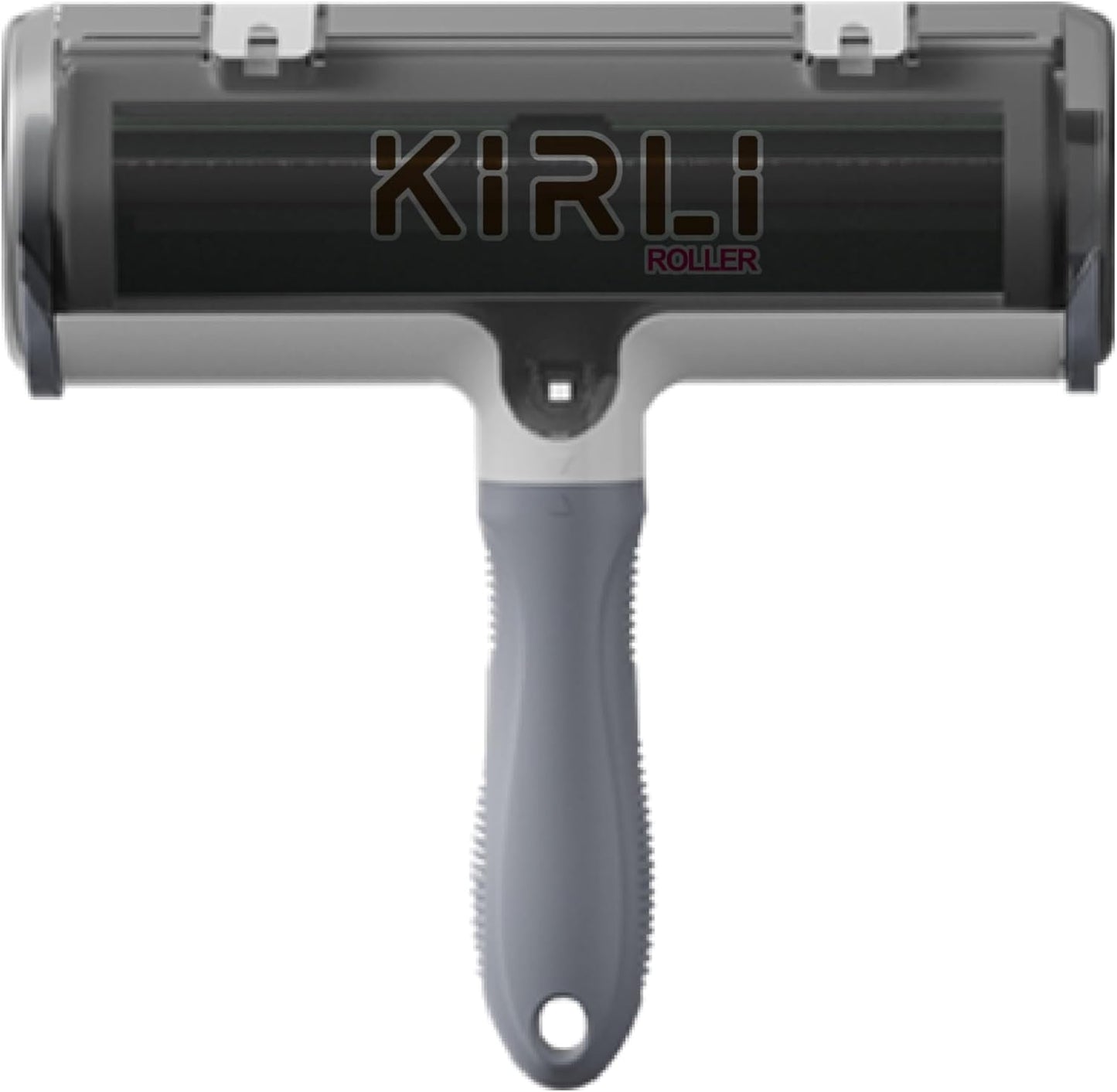KIRLI Roller Pet Hair Remover and Reusable Lint Roller – Furniture, Couch, Carpet, Clothing and Bedding Cat and Dog Hair Remover – Portable Multi-Surface Fur Removal Tool (Gray)