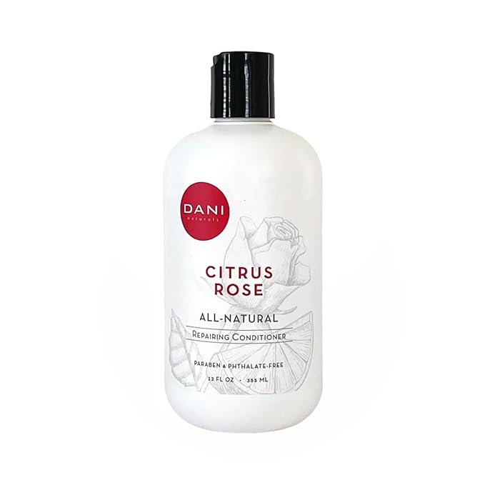 DANI Naturals Conditioner – Citrus Rose, Detoxifying & Clarifying, Lightweight Hydration for Oily, Thick & Curly Hair, Color-Safe & Vegan, 12 oz